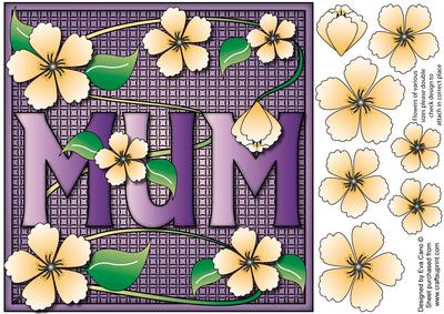 Mum with Oriental Flowers Topper