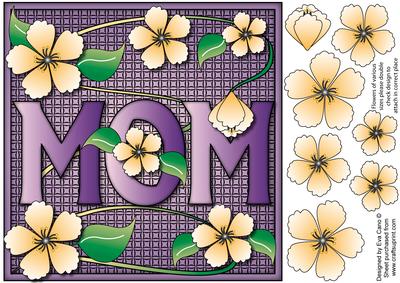 Mom with Oriental Flowers Topper