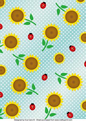 Flower and Ladybird Paper