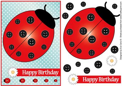 Buttons Ladybird Birthday