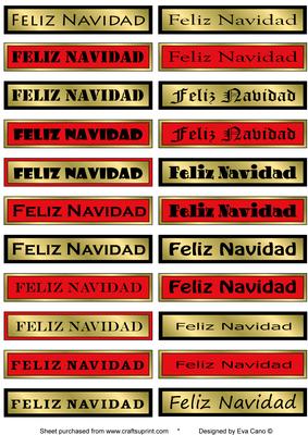 Spanish Christmas Tags - Feliz Navidad