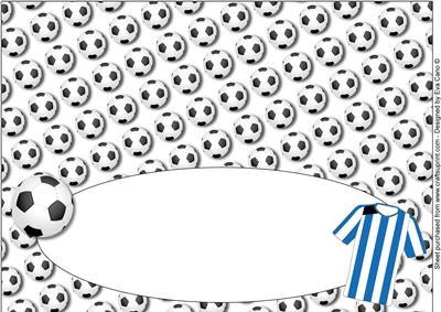 Football Fan Birthday (blue & White 5) Insert
