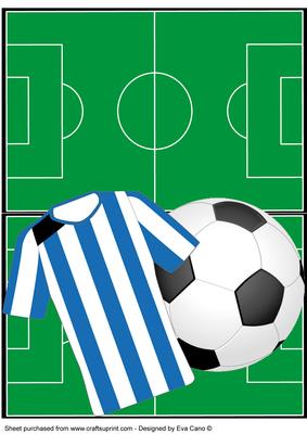 Football Fan Over the Edge (blue & White) 5