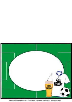 Football Fan 21st Birthday (white) 4 Insert