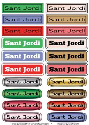 Spanish Greeting Tags (catalán) - Sant Jordi