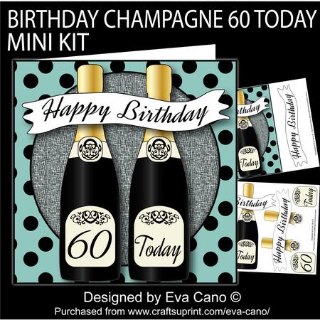 Birthday Champagne 60 Today Mini Kit