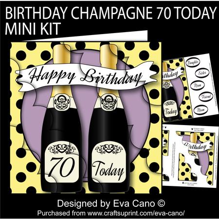 Birthday Champagne 70 Today Mini Kit