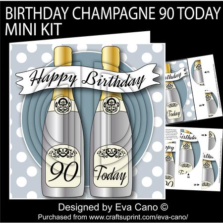 Birthday Champagne 90 Today Mini Kit