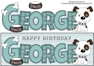 Patch the Dog George Large Dl