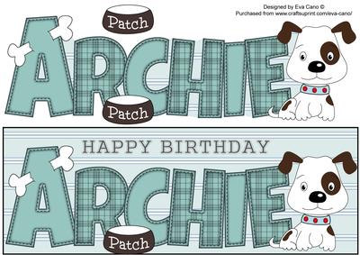 Patch the Dog Archie Large Dl