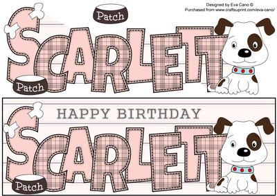 Patch the Dog Scarlett Large Dl