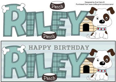 Patch the Dog Riley Large Dl