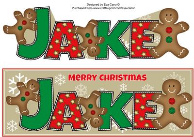 Gingerbread Men Jake Large Dl