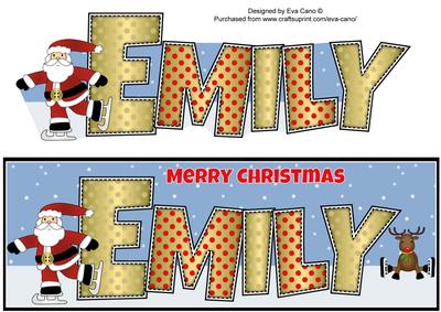 Santa & Rudolf Emily Large Dl