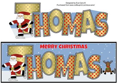 Santa & Rudolf Thomas Large Dl