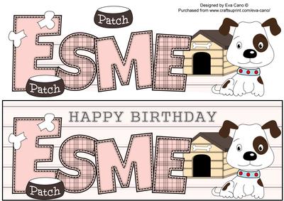 Patch the Dog Esme Large Dl