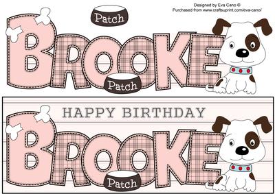 Patch the Dog Brooke Large Dl