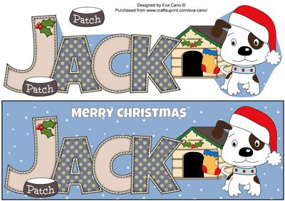Patch the Dog Christmas Jack Large Dl