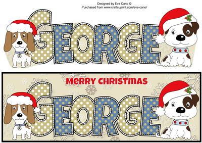 Christmas Patch and Kosmo George Large Dl