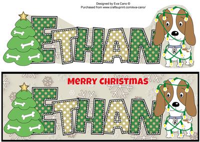 Kosmo the Dog Christmas Ethan Large Dl