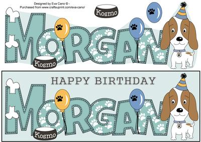 Kosmo the Dog Morgan Large Dl