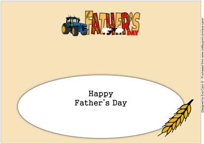 Country Life Father's Day Large Dl Insert