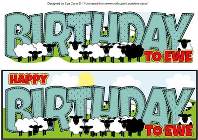Birthday Sheep Large Dl
