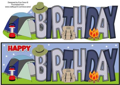 Camping Birthday Large Dl