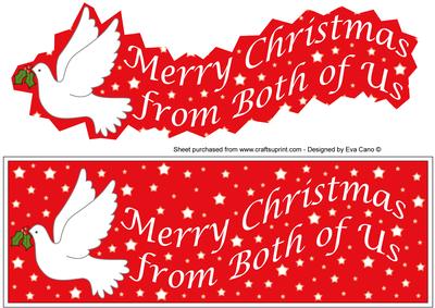 Christmas Dove Large Dl (red)