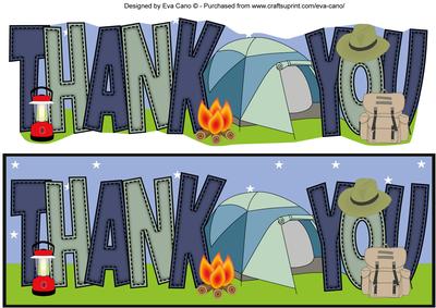 Camping Thank You Large Dl