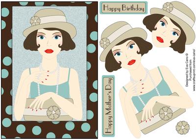 Art Deco Girl with Hat