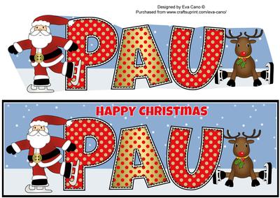 Santa & Rudolf Pau Large Dl