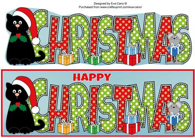 Cat and Mouse Christmas Large Dl