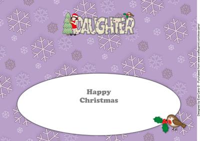 Christmas Girl Daughter Large Dl Insert
