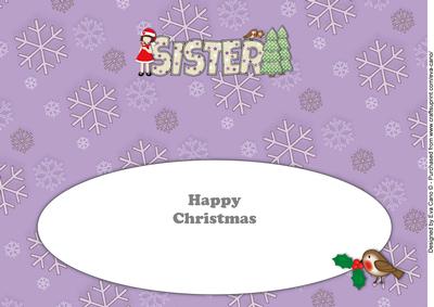 Christmas Girl Sister Large Dl Insert