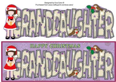 Christmas Girl Granddaughter Large Dl