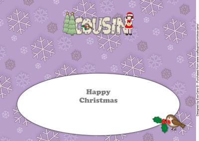 Christmas Girl Cousin Large Dl Insert