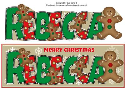 Gingerbread Men Rebecca Large Dl