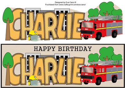 Fire Engine Charlie Large Dl