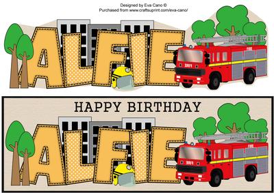 Fire Engine Alfie Large Dl