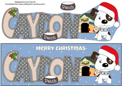 Patch the Dog Christmas Caydon Large Dl