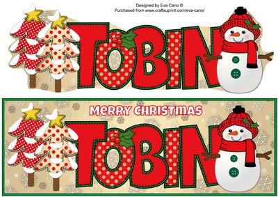 Cute Snowman Tobin Large Dl