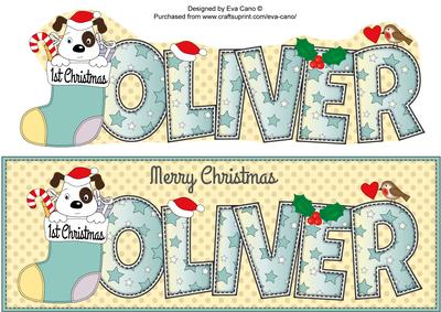 Patch 1st Xmas Oliver Large Dl
