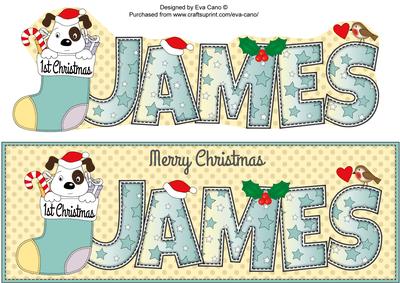 Patch 1st Xmas James Large Dl