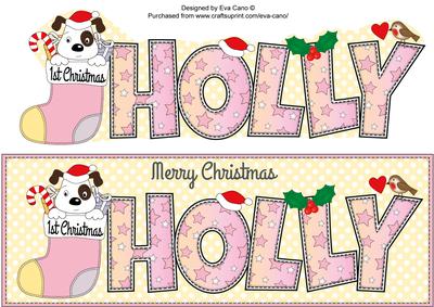Patch 1st Xmas Holly Large Dl