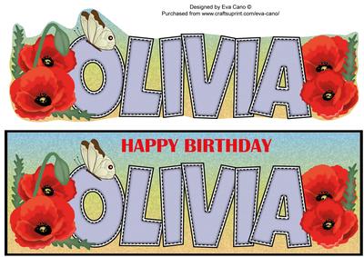 Poppies & Butterfly Olivia Large Dl