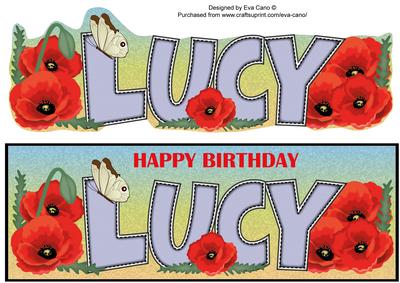 Poppies & Butterfly Lucy Large Dl
