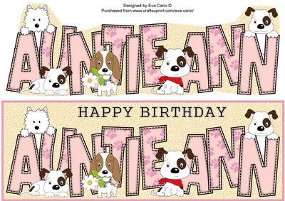 Puppies Auntie Ann Large Dl