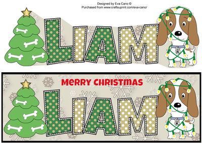 Kosmo the Dog Christmas Liam Large Dl