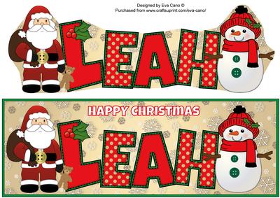 Santa & Snowman Leah Large Dl